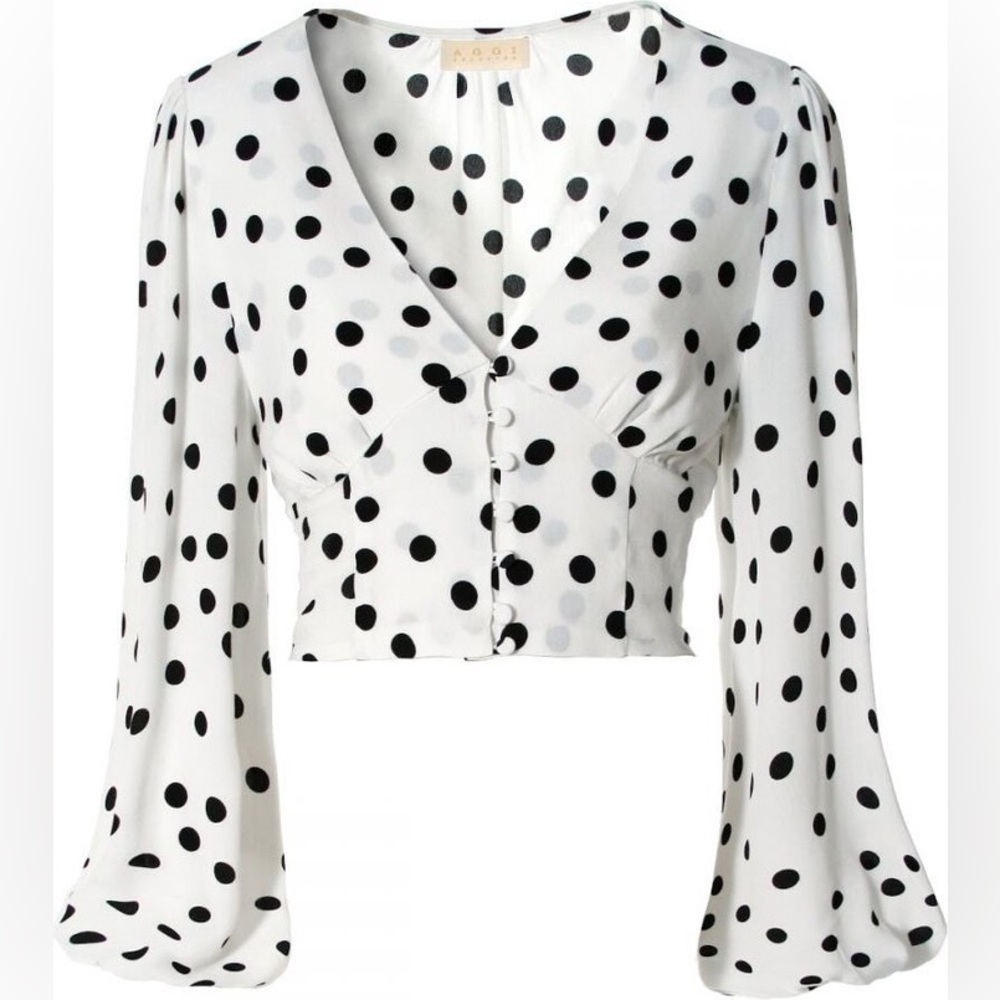 AGGI By HALEWSKI Alicia Bit Of White Blouse Size 2